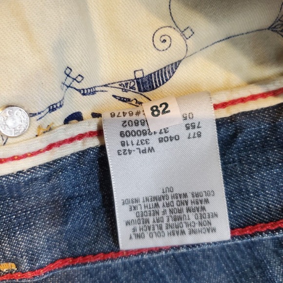 Rare Levi's Red Collection Jeans Distressed Zippered Pockets 34 X 30 - Picture 10 of 11